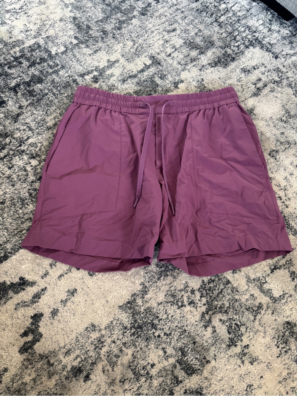 Lululemon Bowline Ripstop Purple Athletic Shorts